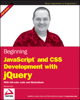 York Beginning JavaScript and CSS Development with jQuery