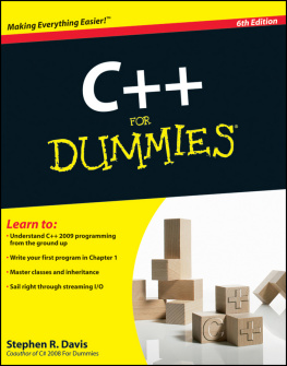 Davis - C++ for dummies: Description based on print version record