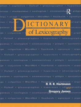 James Gregory Dictionary of Lexicography