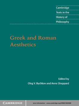 Byčkov Oleg Viktorovič - Greek and Roman Aesthetics