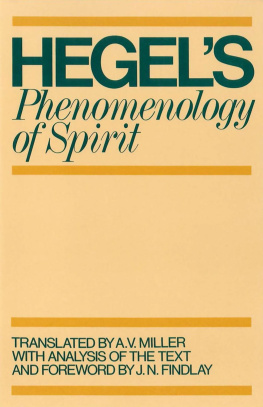 Findlay John Niemeyer - Hegels Phenomenology of spirit