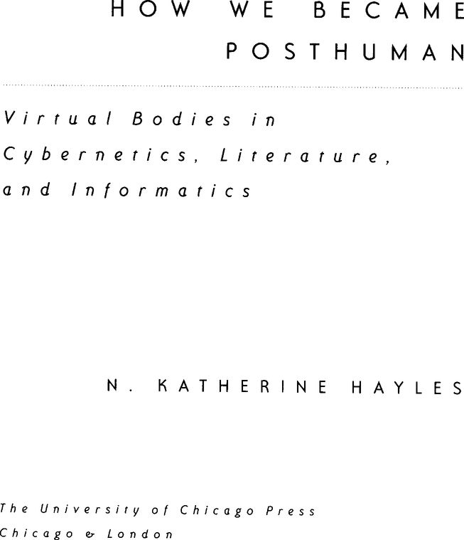 N KATHERINE HAYLES is professor of English at the University of California - photo 1