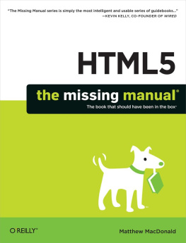 MacDonald - HTML5: The Missing Manual