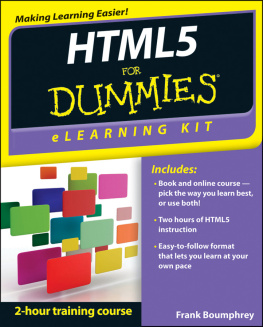 Boumphrey HTML5 eLearning Kit For Dummies