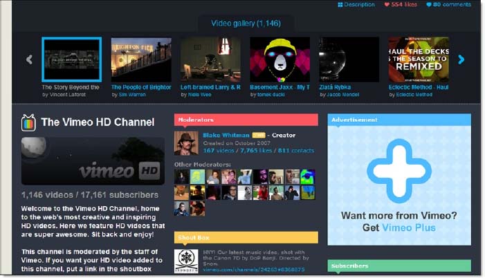 Figure 41 Vimeo allows uploading and broadcasting videos online Adding the - photo 4