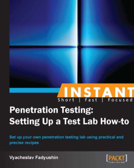 Fadyushin Instant penetration testing: setting up a test lab how-to