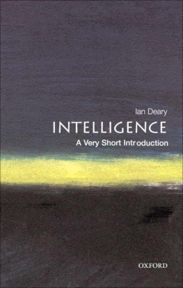 Ian J. Deary Intelligence: A Very Short Introduction