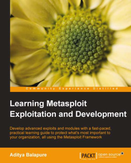 Balapure Learning Metasploit Exploitation and Development