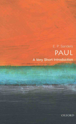 the Apostle Saint. Paul - Paul: A Very Short Introduction