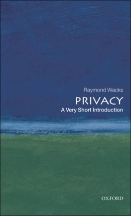 Raymond Wacks - Privacy: A Very Short Introduction