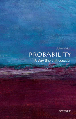 John Haigh Probability: A Very Short Introduction
