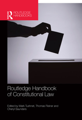 Fleiner-Gerster Thomas - Routledge Handbook of Constitutional Law