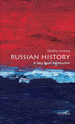 Geoffrey Hosking Russian History: A Very Short Introduction by