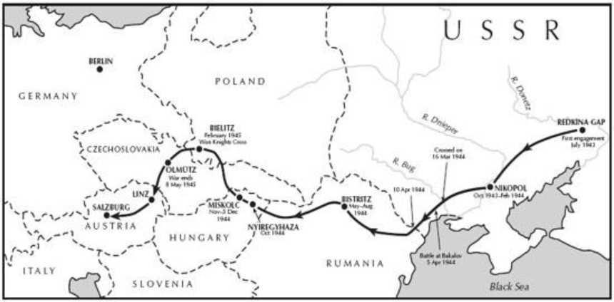 The route followed by Josef Sepp Allerberger from the battle of Redkina Gap - photo 1