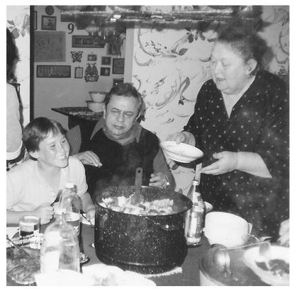 Jon as a young boy with his grandparents and a big pot of SOUP - photo 3