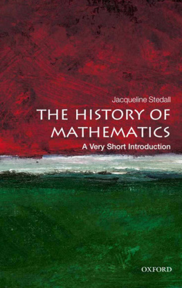 Jacqueline Stedall The History of Mathematics: A Very Short Introduction