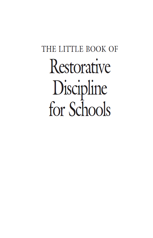 Published titles include The Little Book of Restorative Justice by Howard - photo 1