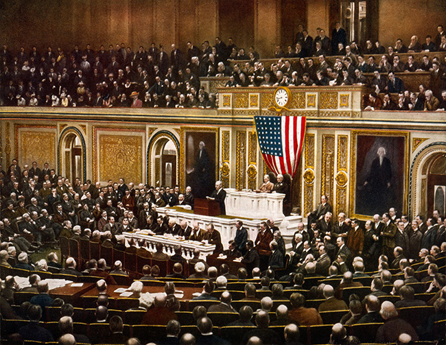 President Wilson asking Congress to declare war on Germany The US joined the - photo 5