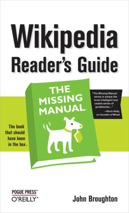 Broughton Wikipedia Readers Guide: The Missing Manual