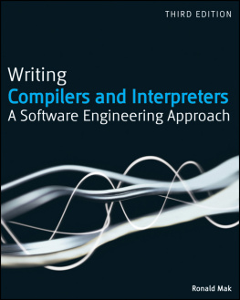 Mak - Writing compilers and interpreters: software engineering approach using Java