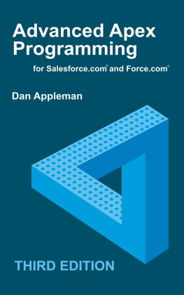 Dan Appleman Advanced Apex Programming for Salesforce.com and Force.com