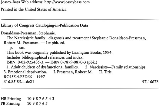 The Narcissistic Family Diagnosis and Treatment - image 6