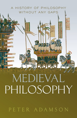 Peter Adamson Medieval Philosophy