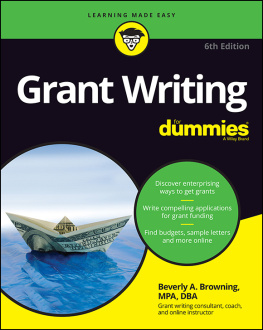 Beverly A. Browning Grant Writing for Dummies