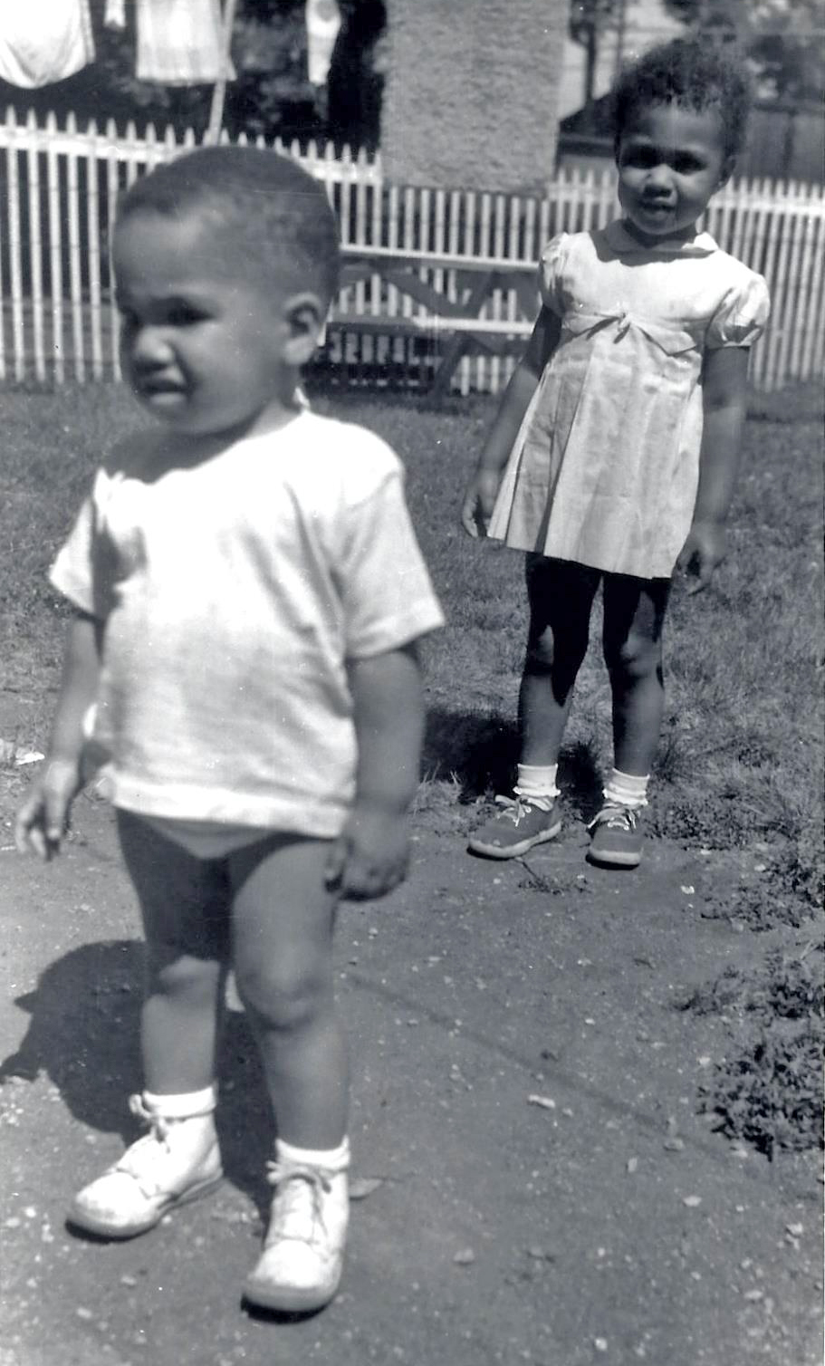 Me and big sis chillin in the backyard Springfield late 1950s Lookin - photo 2
