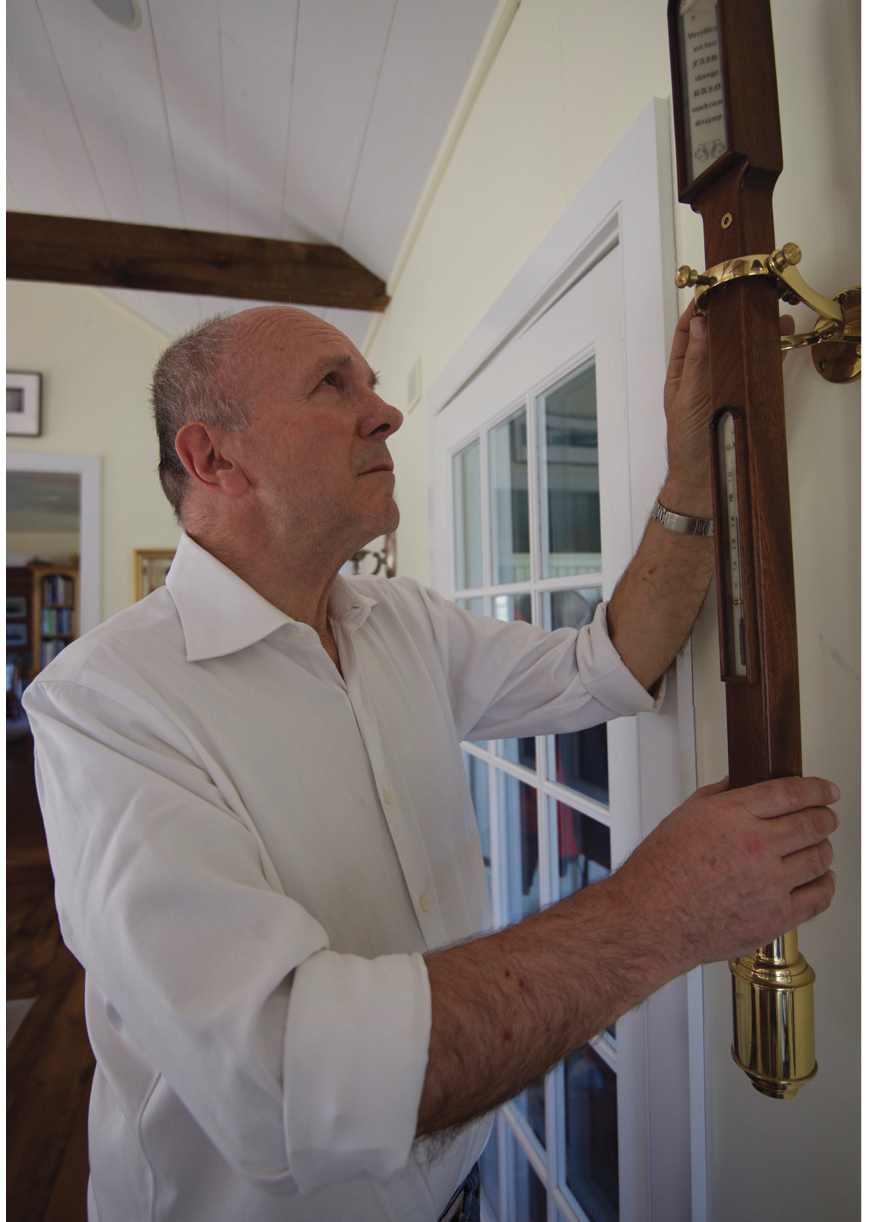 A ships barometer is a three-foot-long one-meter-long contraption made of - photo 8