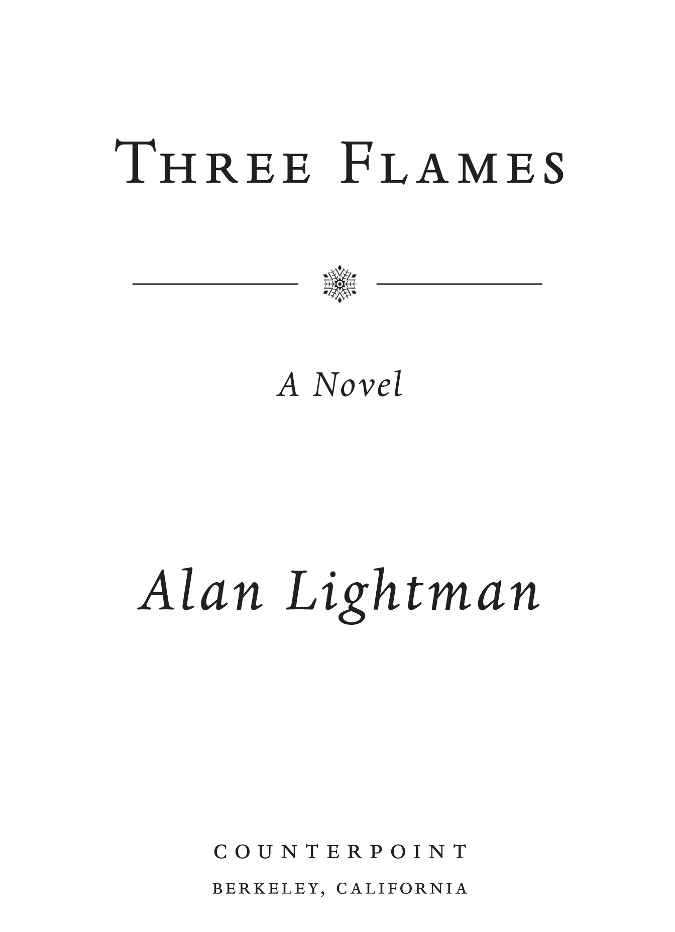 THREE FLAMES This is a work of fiction All of the characters organizations - photo 4