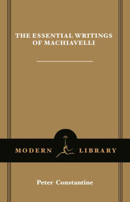 Niccolo Machiavelli - The Essential Writings of Machiavelli (Modern Library Classics)