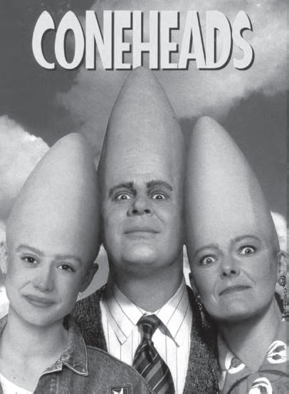 A poster for the 1993 Coneheads movie starring Dan Akroyd Types of Cranial - photo 4