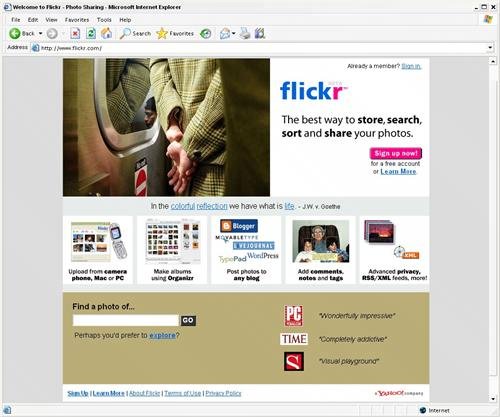 Flickr is owned byYahoo and if youalready have a Yahoo account you can use - photo 1