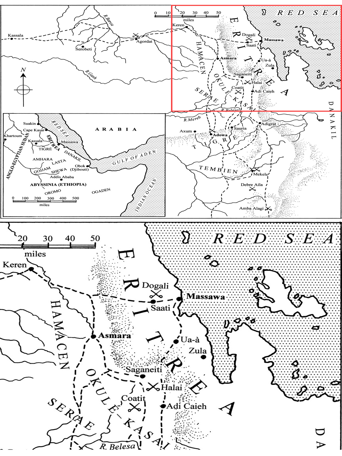 The Mahdist and Ethiopian campaigns 188596 broken lines indicate main Italian - photo 4