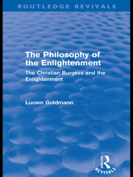 Lucien Goldmann The Philosophy of the Enlightenment