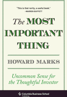 Howard Marks - The Most Important Thing Illuminated