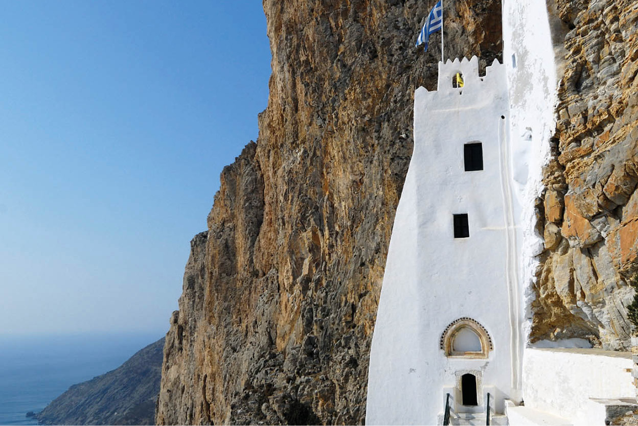 Panaga Hozovitissa Monastery Improbably wedged into a cliff above Amorgss - photo 5