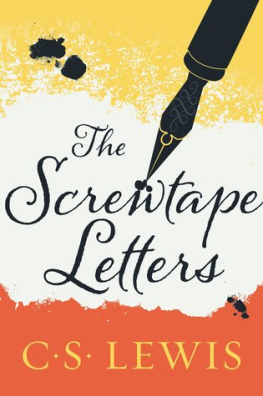 C. S. Lewis The Screwtape Letters