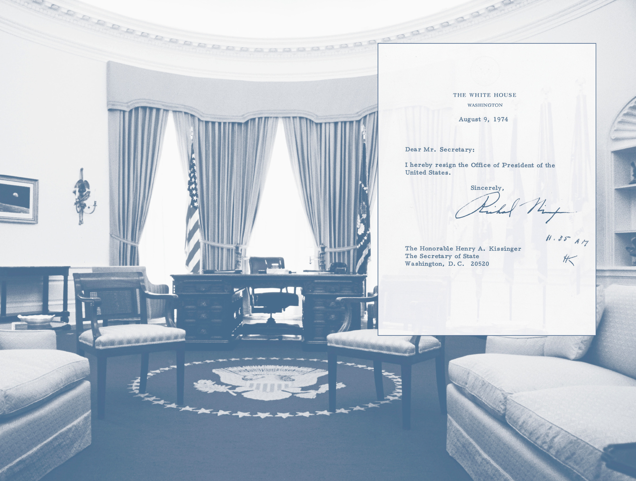 President Nixons letter of resignation addressed to the Secretary of State in - photo 2