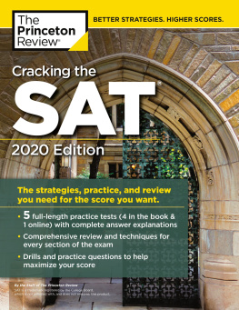 Princeton Review Cracking the SAT with 5 Practice Tests, 2020 edition