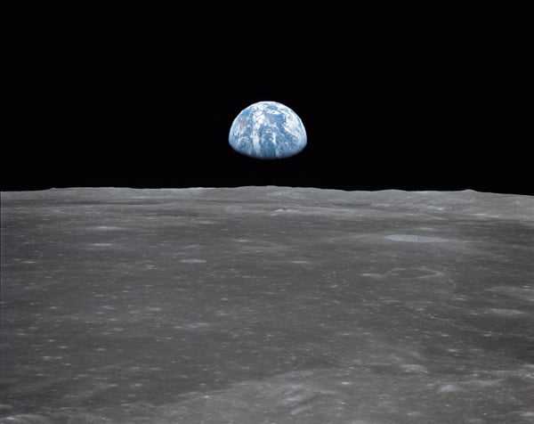 The Apollo 11 astronauts view of Earthrise from lunar orbit Credit NASA - photo 5