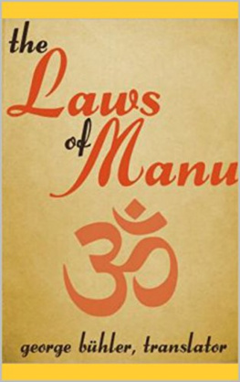 George Buhler Manusmriti - The Laws of Manu