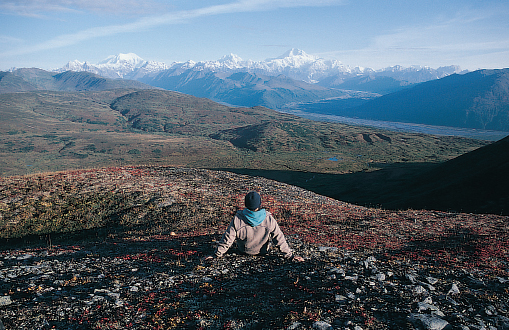 The author looks north toward Denali from the Peters Hills Denali State Park - photo 9