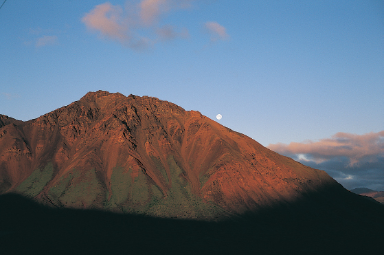 A nearly full moon hangs over Divide Mountain Located near mile 52 of the park - photo 23