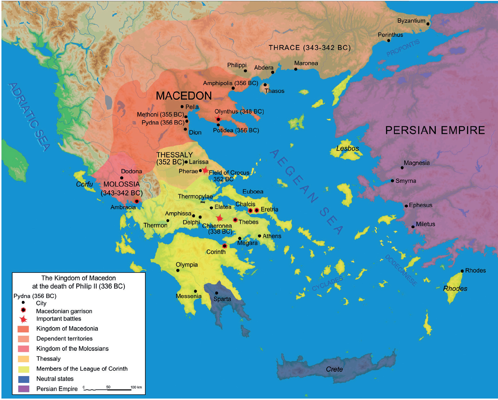 The Kingdom of Macedonia at the death of Philip II CC BY-SA 30 Wikimedia - photo 3