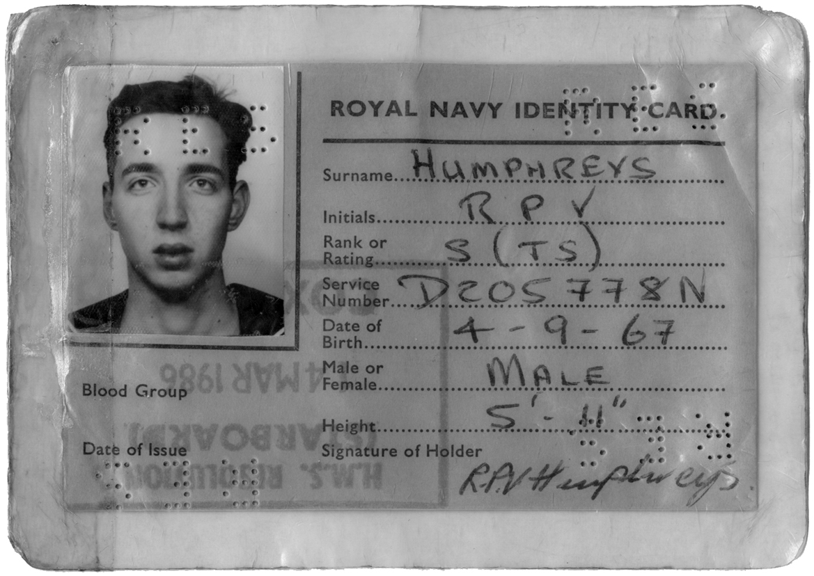 The ID card issued to me on joining HMS Resolution Im going for a Mick Jones - photo 2