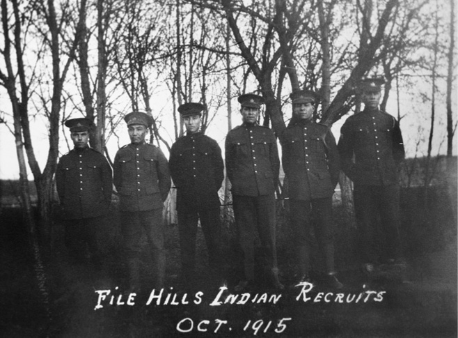 ILLUS 8 Cree Recruits from File Hills Saskatchewan October 1915 Left to - photo 2