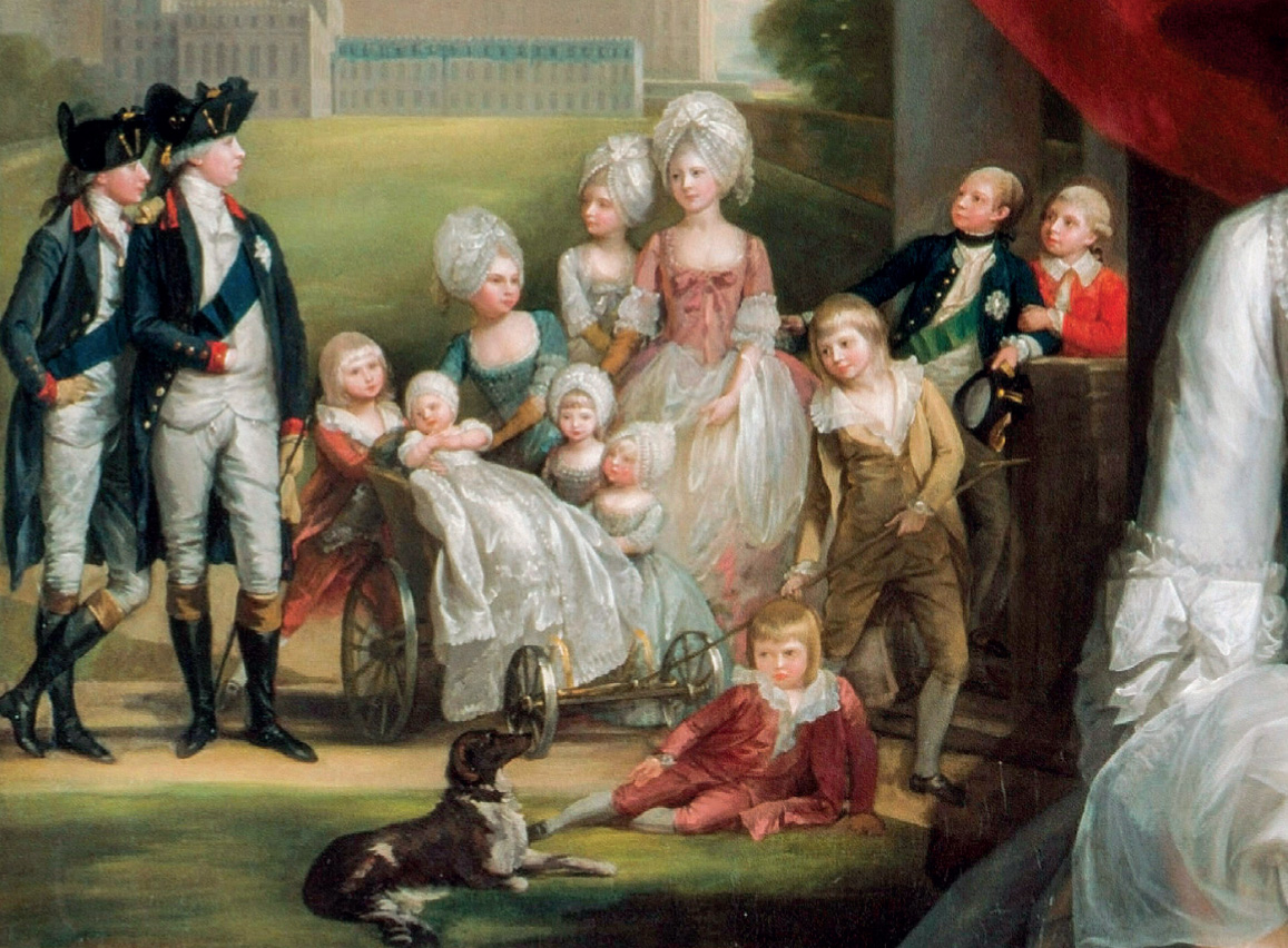 Detail from a portrait of Queen Charlotte with her children by Benjamin - photo 1