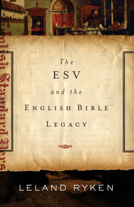 Ryken The ESV and the English Bible Legacy.